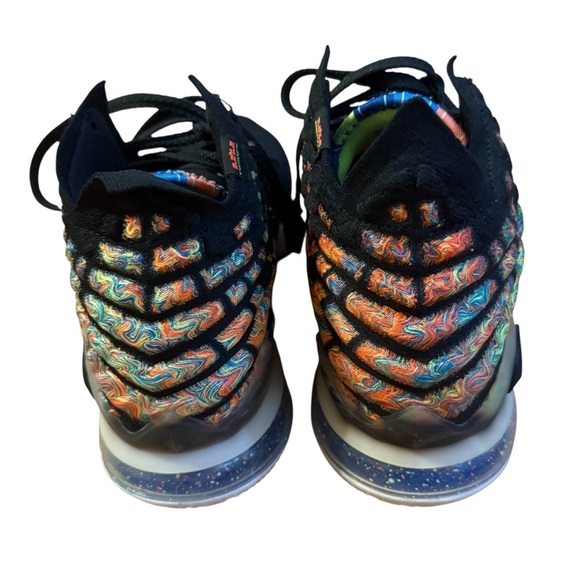 NIKE Lebron XVII 17 Black Multi-color James Gang Size 12 - Picture 3 of 6